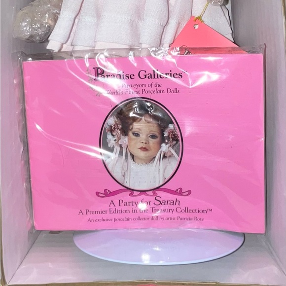 In Box Porcelain Doll in Pink Dress “A party for Sarah” - Picture 5 of 8